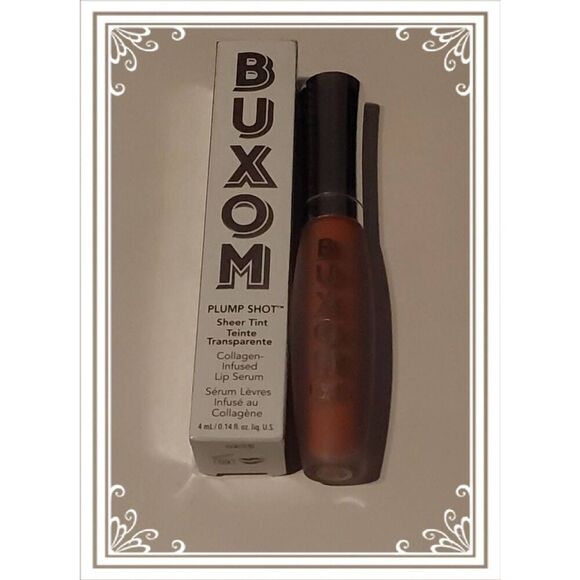 NIB~BUXOM Plump Shot Sheer Tint Collagen Infused Lip Serum in Plush Peach - Picture 2 of 4
